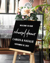 Acrylic Rehearsal Dinner Welcome Sign